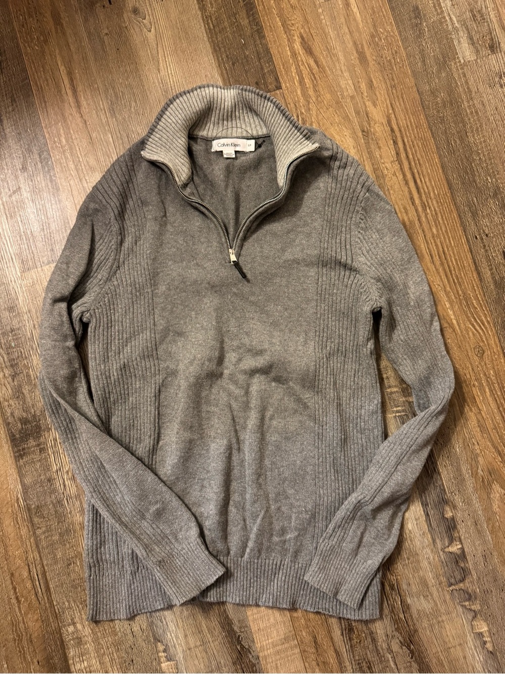 Calvin Klein Gray Half-Zip Men’s Sweater